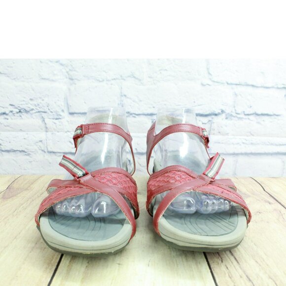 JBU by Jambu Leather Trapper Hook & Loop Sport Sandals Red Size 10 M - Picture 4 of 9